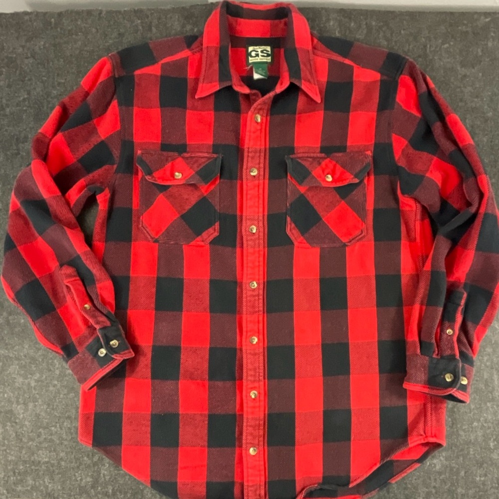 Gander Mountain Red and Black Plaid Button Down Shirt